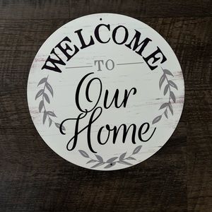 Welcome to our home metal plaque